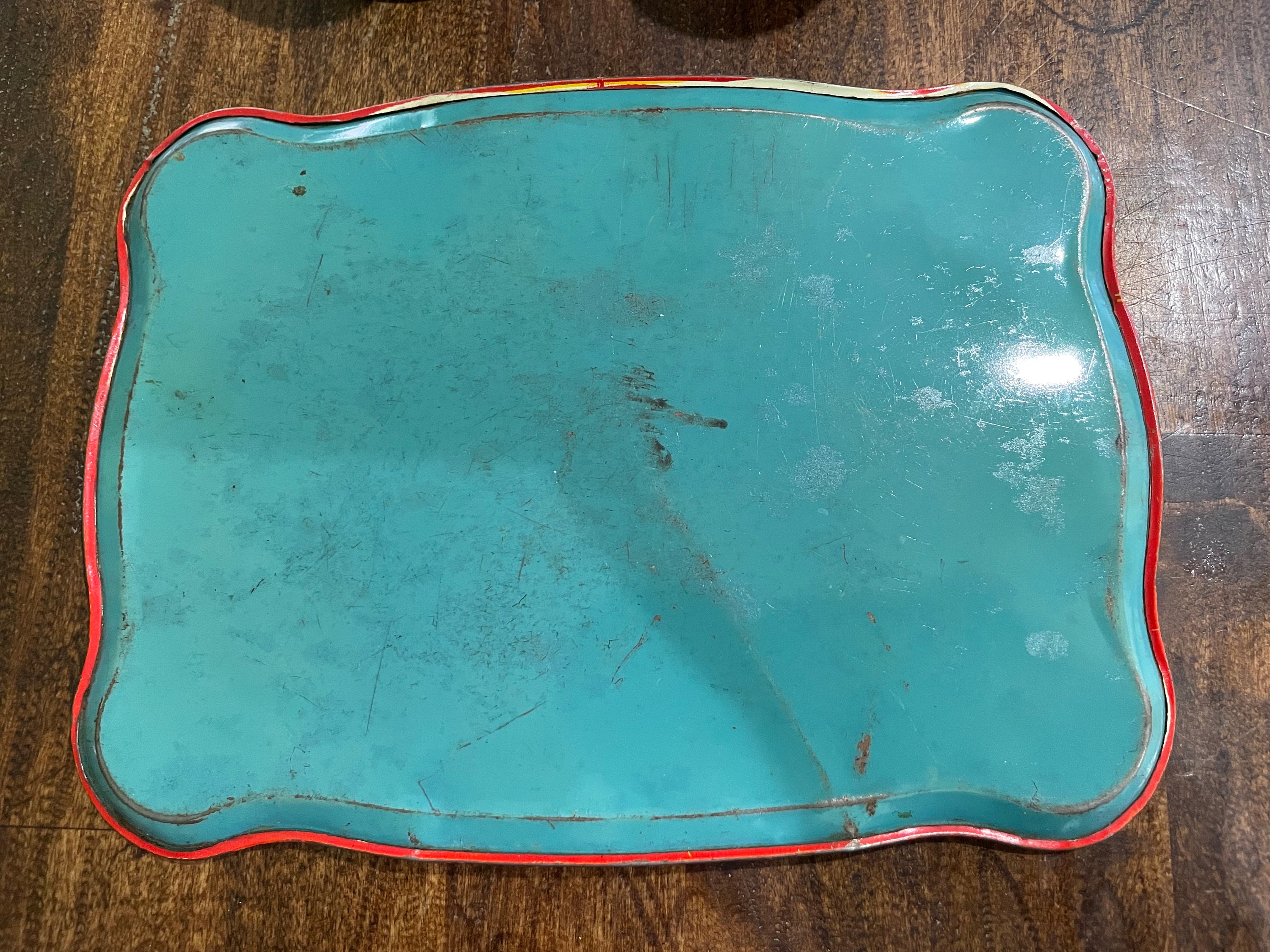 50's ビンテージ トレイ 1940's 50s Ohio Art Toy Tin Childs Metal Tray Saucers Cups Pitcher