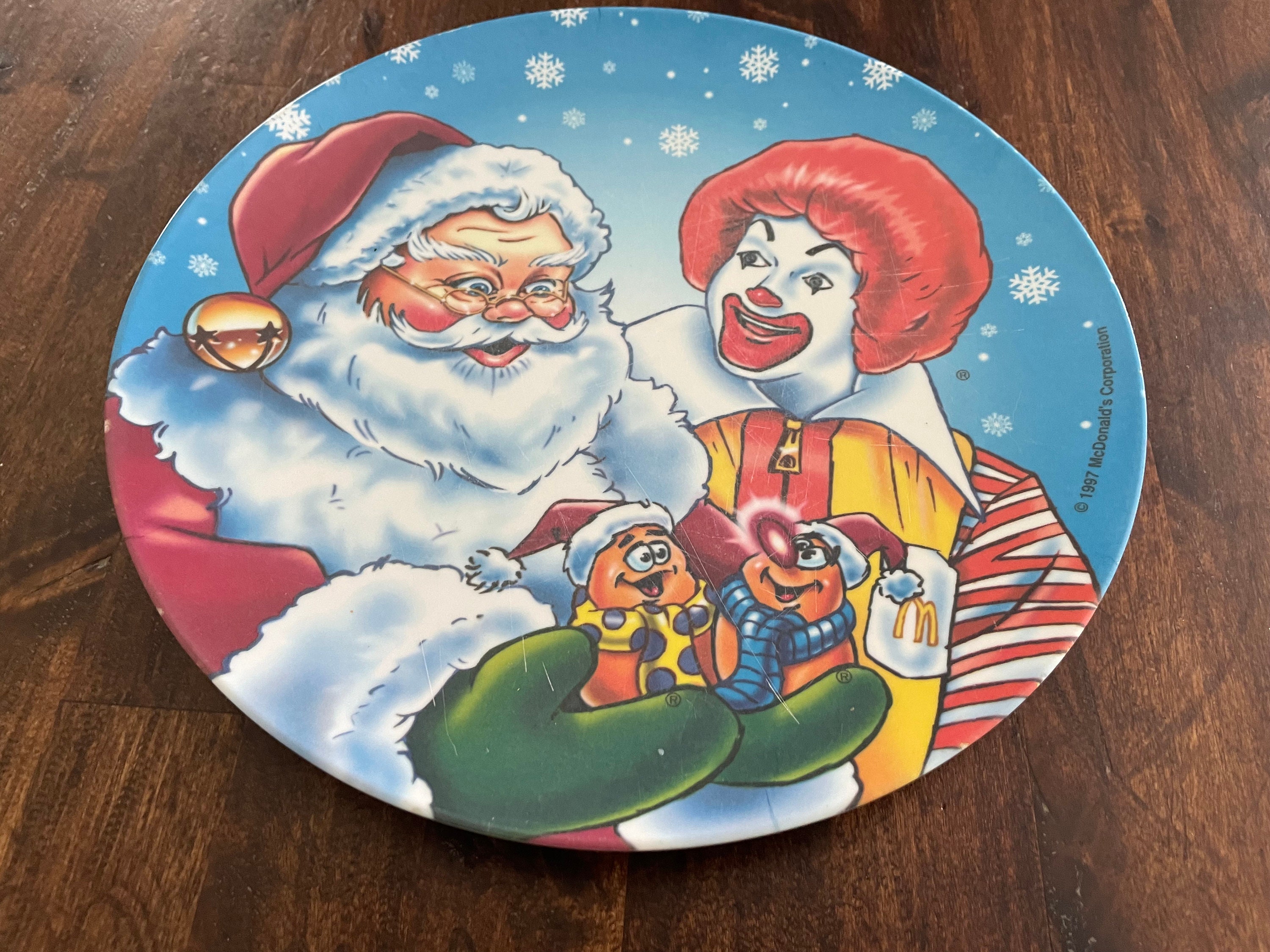 1997 Mcdonalds Ronald Mcdonald Santa and Chicken Mcnuggets Melmac