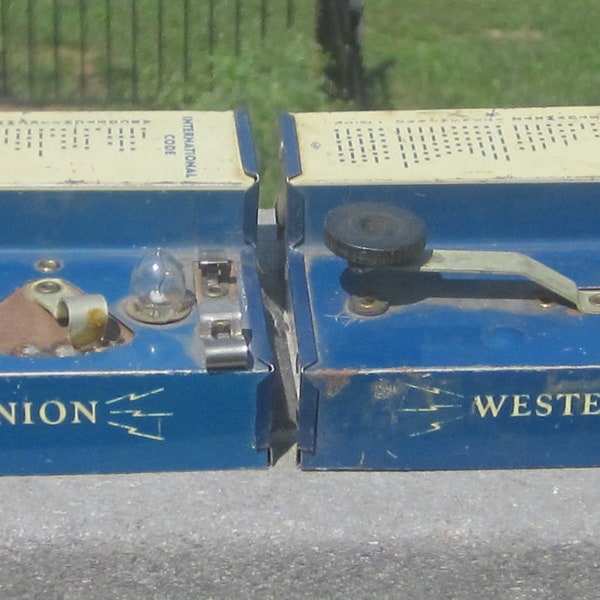 Western Union Standard Radio Telegraph Signal Toy Play Set 1930 Era