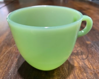 1950's Jadeite Green Fire King Coffee Mug Loop Handle