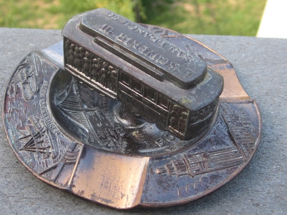 Vintage San Francisco Trolly Car Ashtray