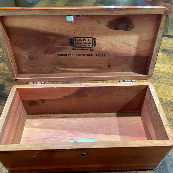 Small Miniature Lane Cedar Chest Moore's Furniture Store 1960 Era