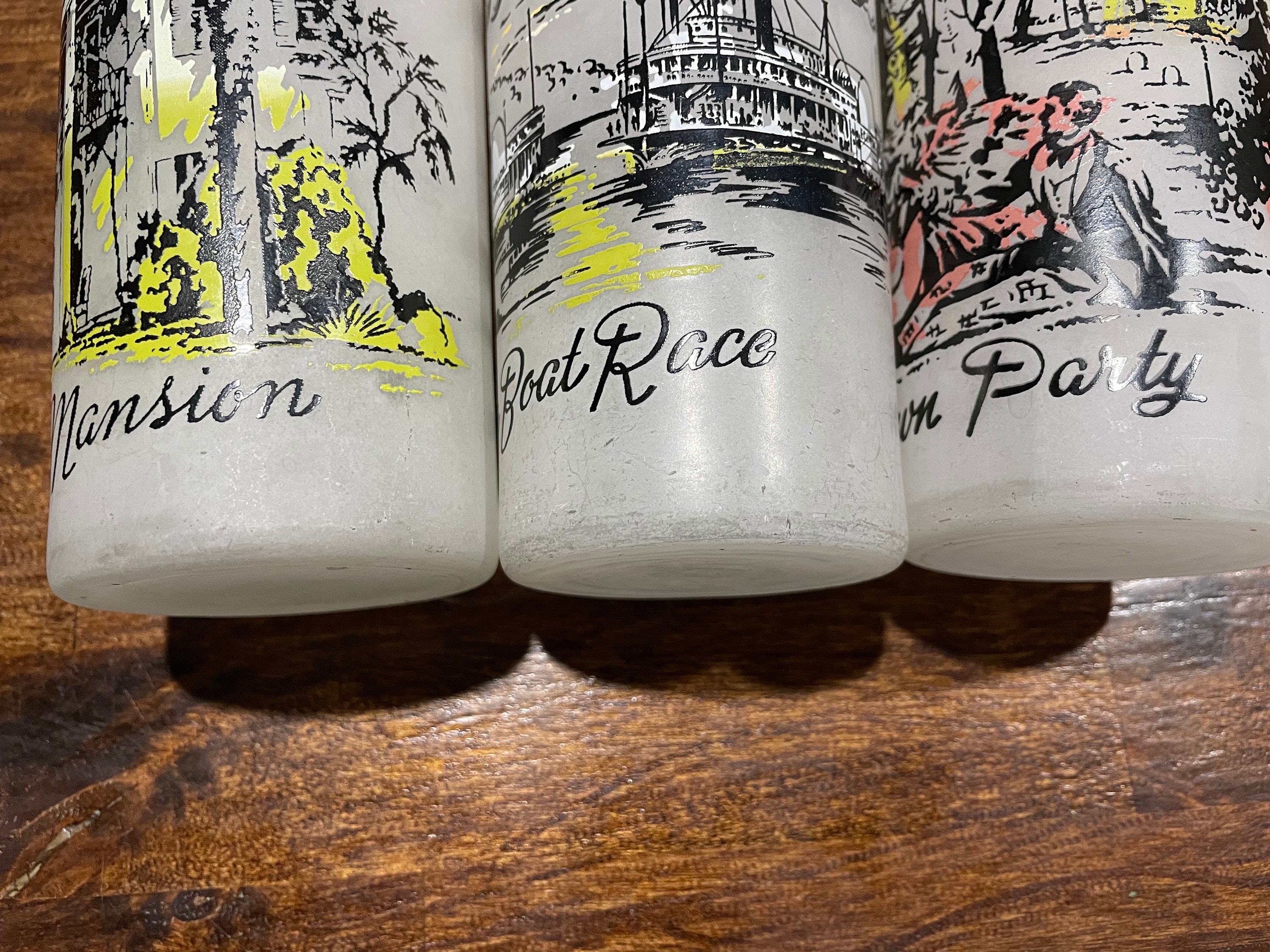 Qty of 3 Plantation Scenes Ice Tea Frosted Glasses - Etsy