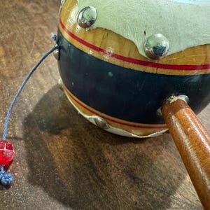 Vintage Hand Held Percussion Monkey Drum