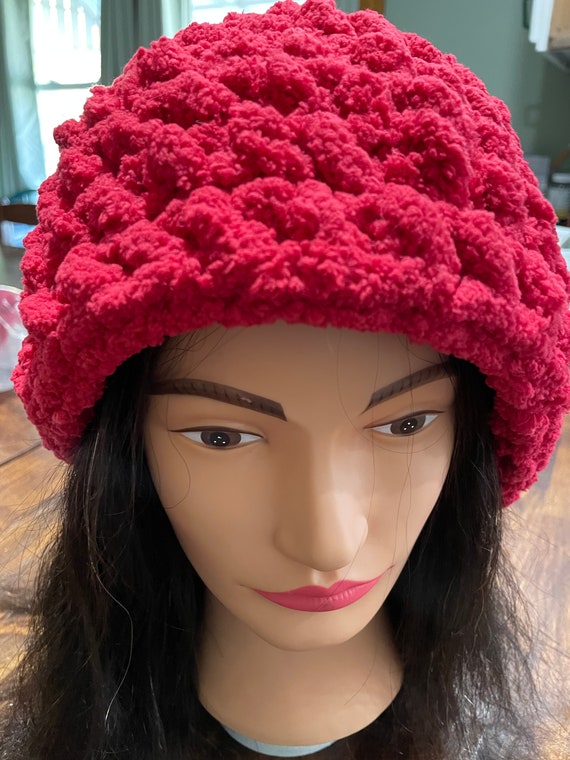 Adult Hat Acrylic Yarn Bernat Heavy Blanket Yarn Etsy