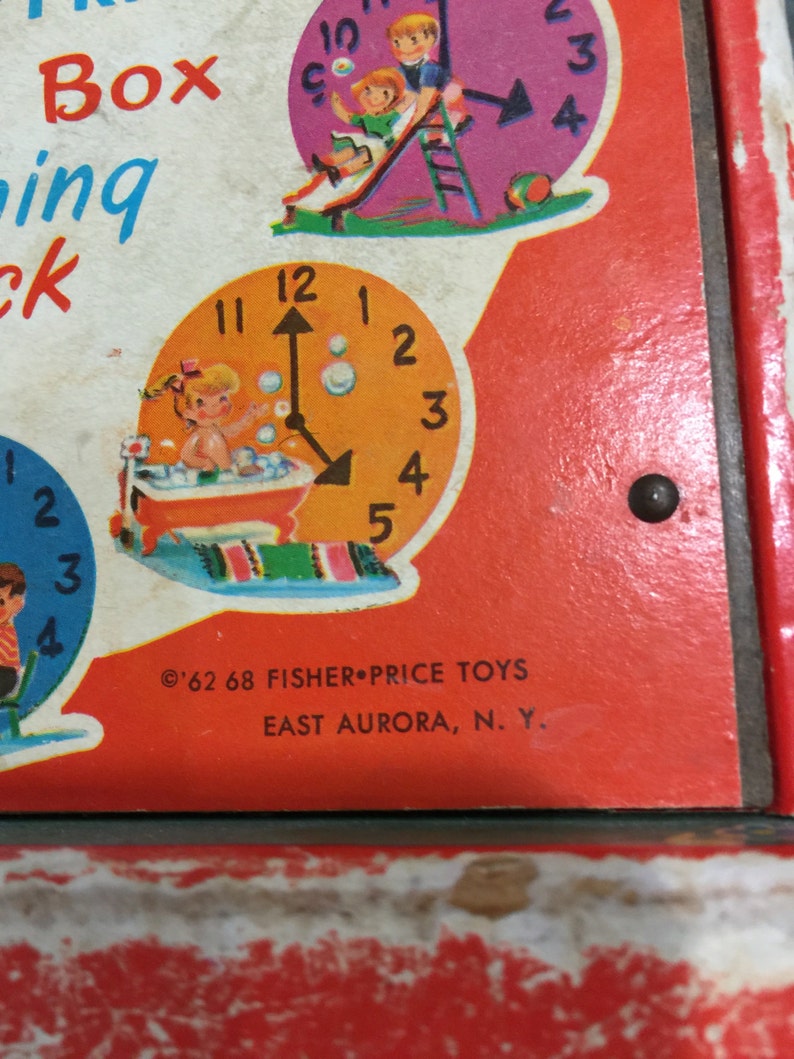 Fisher Price Music Box Tick Tock Clock 1968 Era Etsy