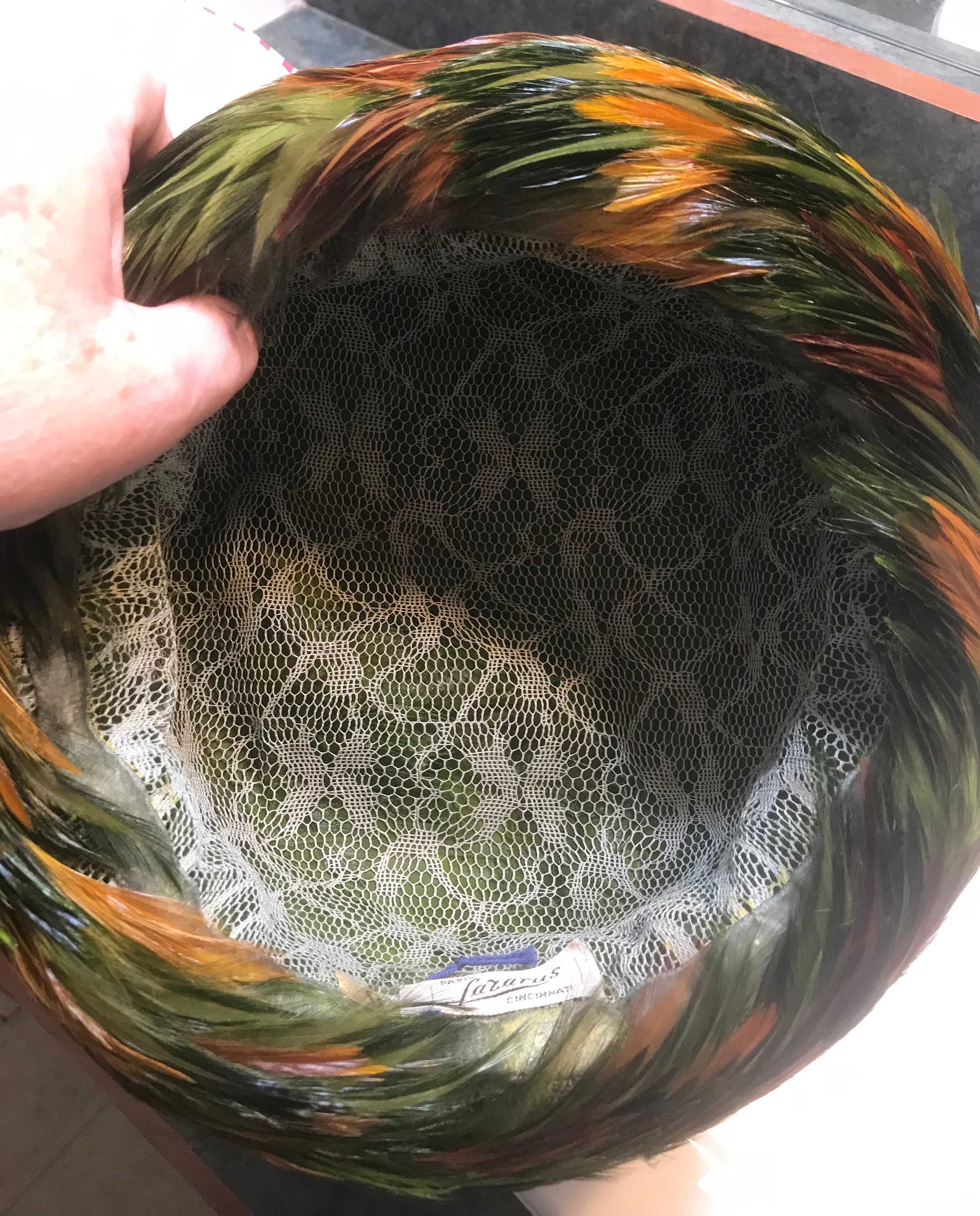 Lazarus Paris Cloche Hat Vintage Vibrant Wild Colors Lazarus Paris Cincinnati Bird  main image 4