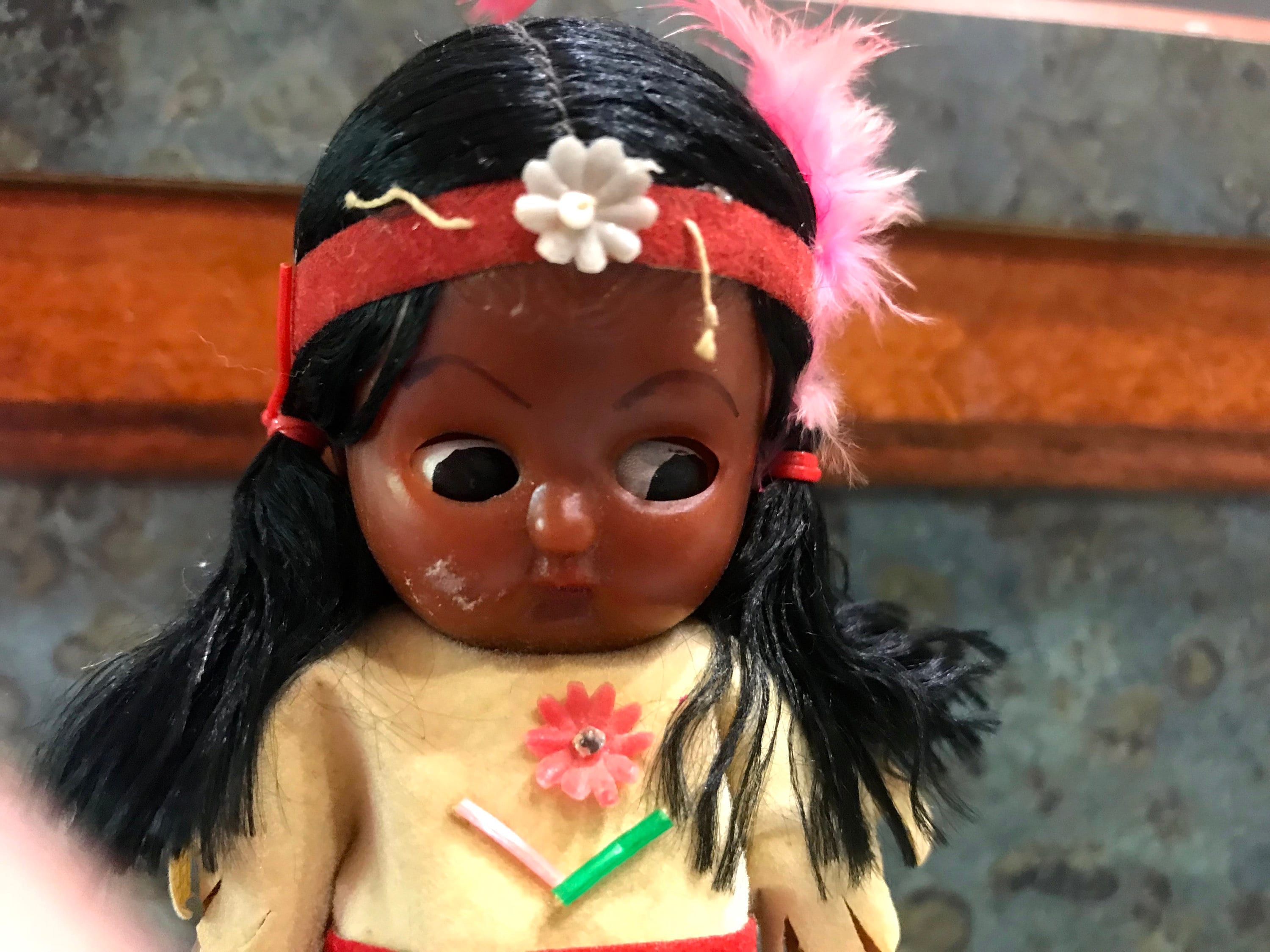 Vintage Native American Indian Doll 1950's Era Open Close Etsy