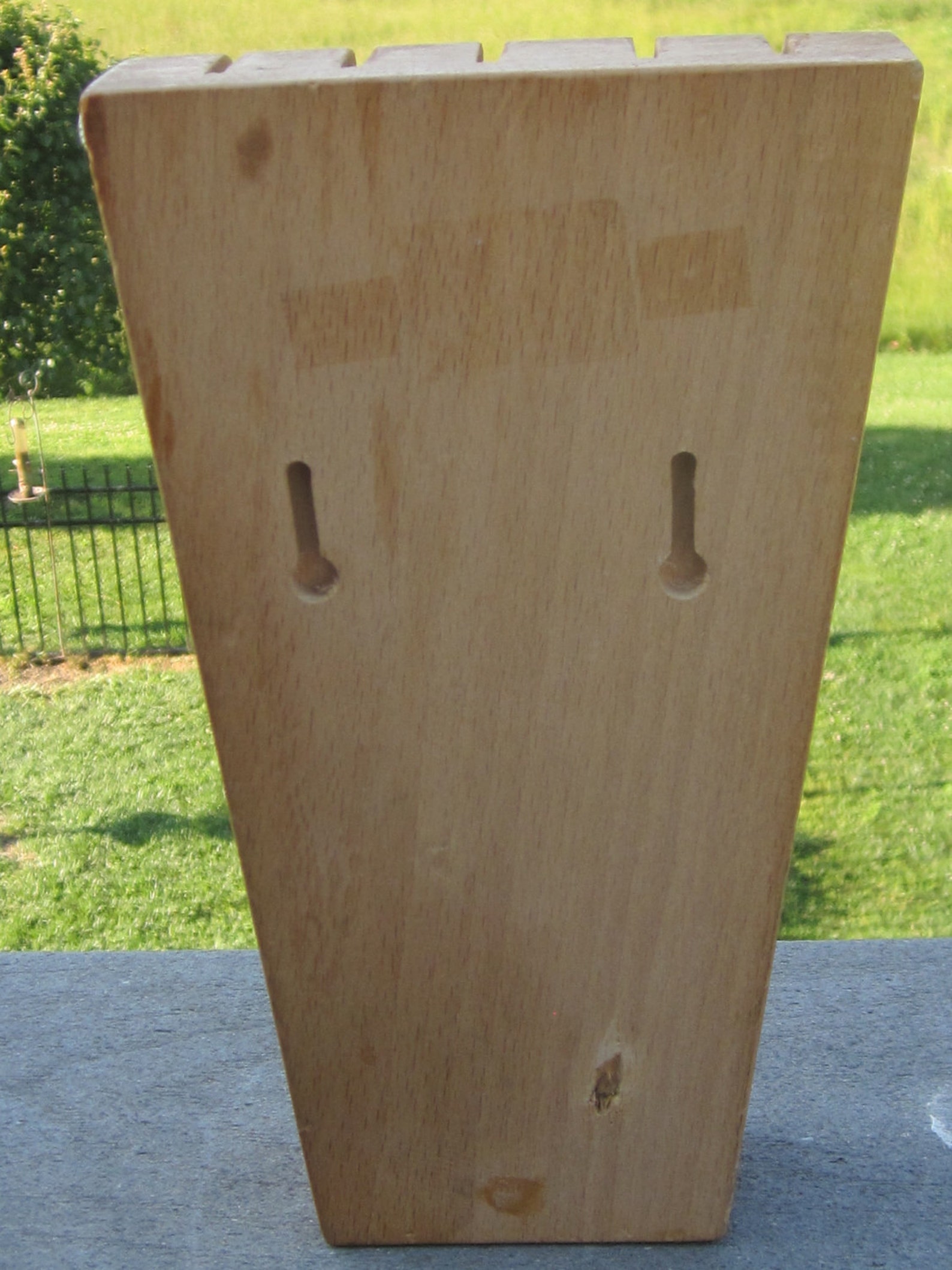 Folk Art Knife Holder Solid Oak Wood 1950 Era Etsy