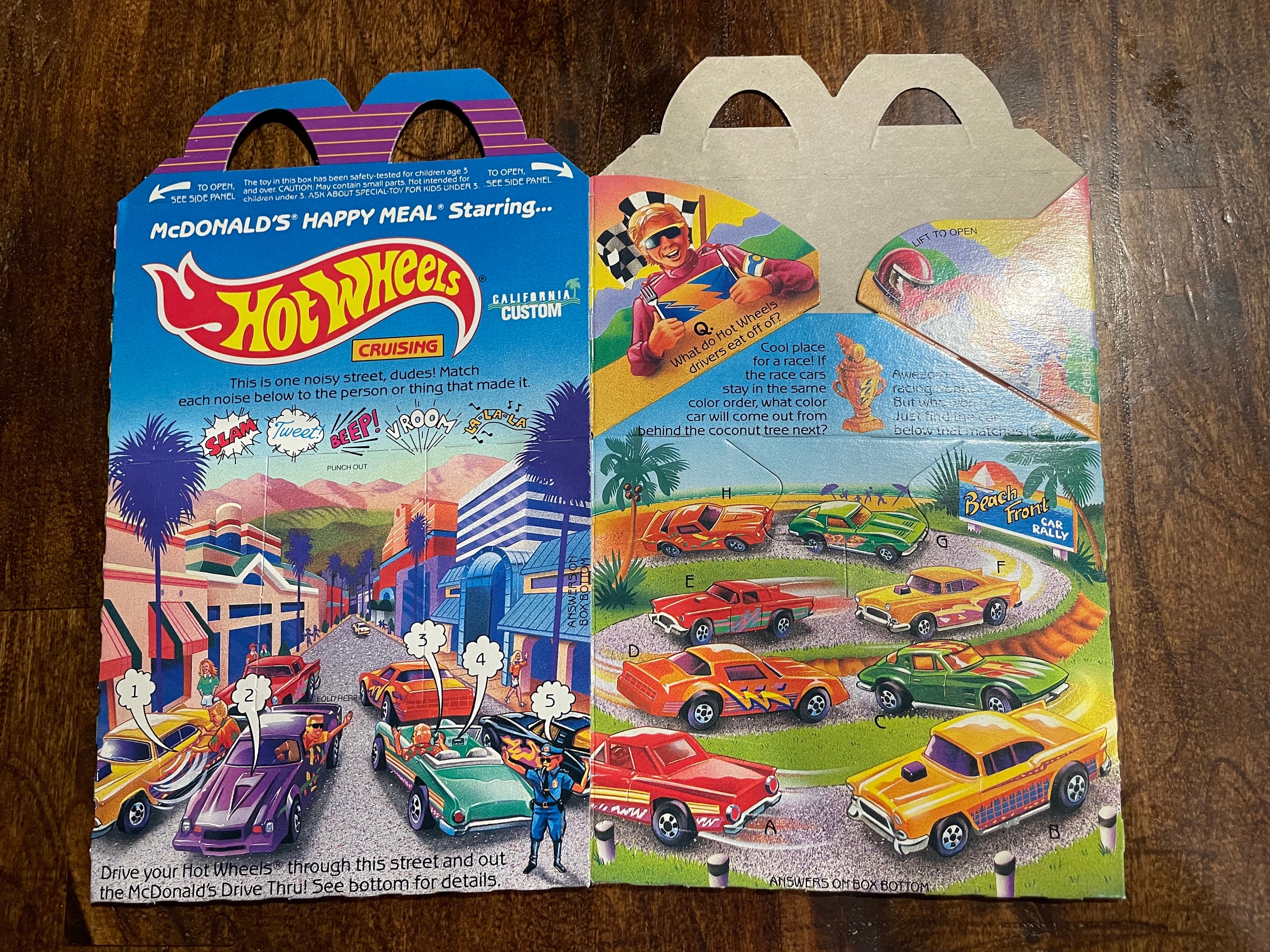 Vintage 80s McDonald's Plastic Happy Meal Box by Fisher Price Red Hinged  Lunch Box Toy Golden Arches Music Parade Graphic Hamburglar Ronald