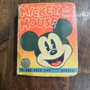1938 Mickey Mouse Race for Riches Better Little Book