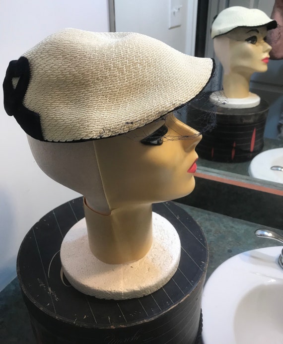 Vintage Marche Exclusive Netted Cocktail Hat 1930… - image 7