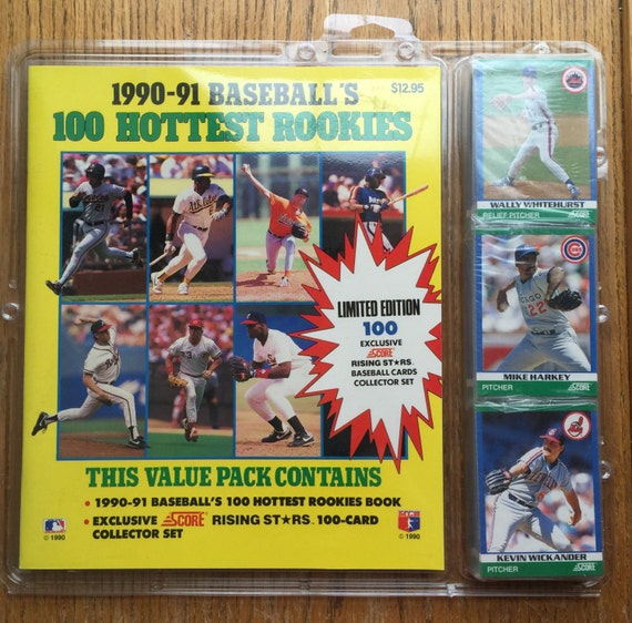 1990-91 Baseball's 100 Hottest Rookies Value Pack Score Rising
