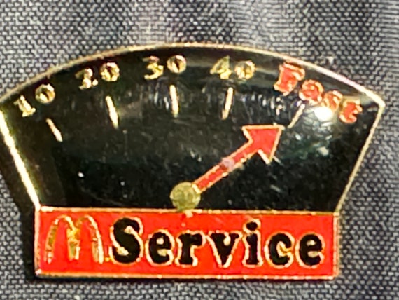 1980's McDonalds Fast Service Meter Pin - image 1