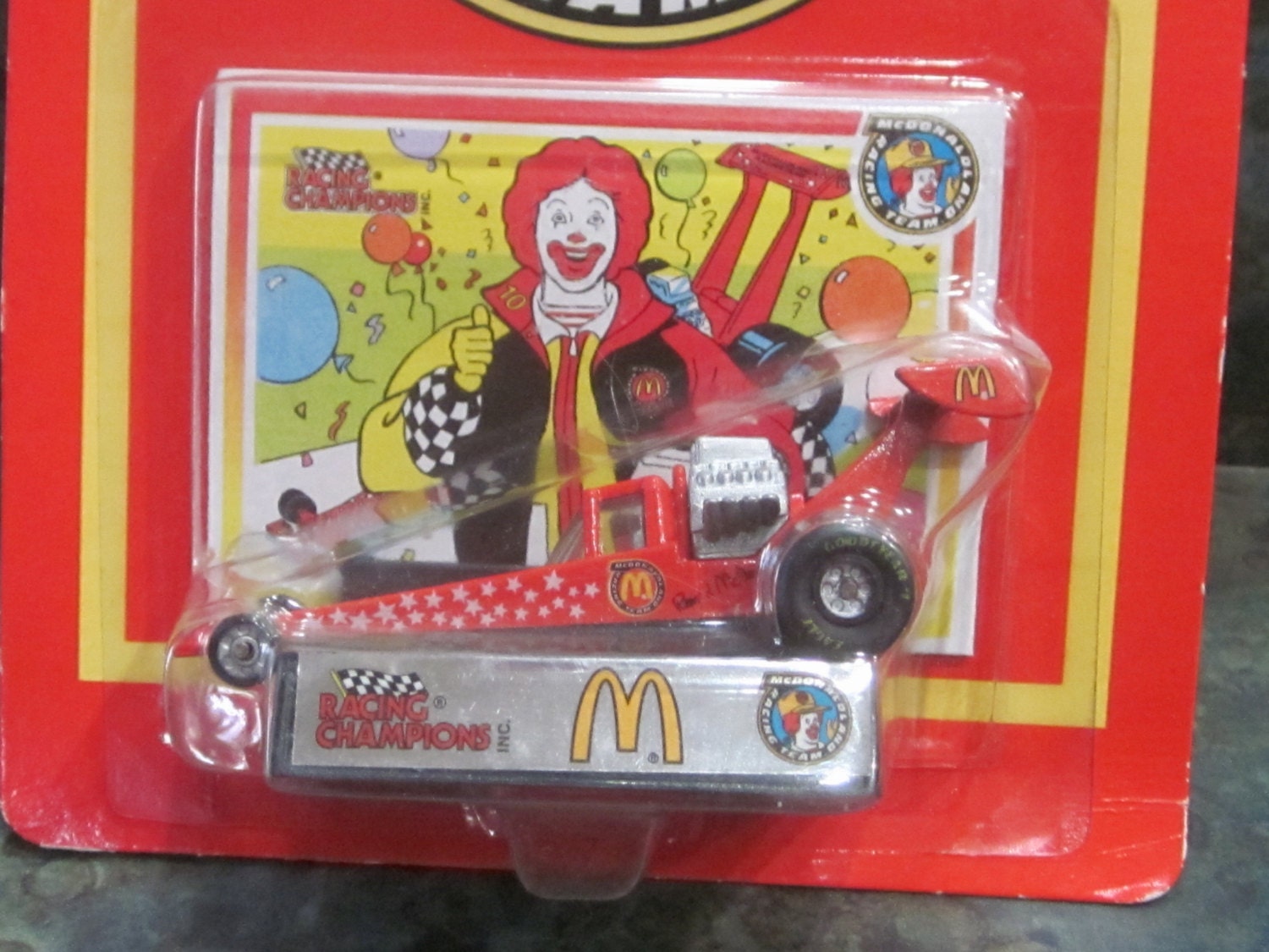 1994 Racing Champions Mcdonald's Ronald Mcdonald Dragster Die Cast