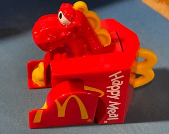 1990 McDonalds Happy Meal O-Don Food Red Dinosaur Changeables