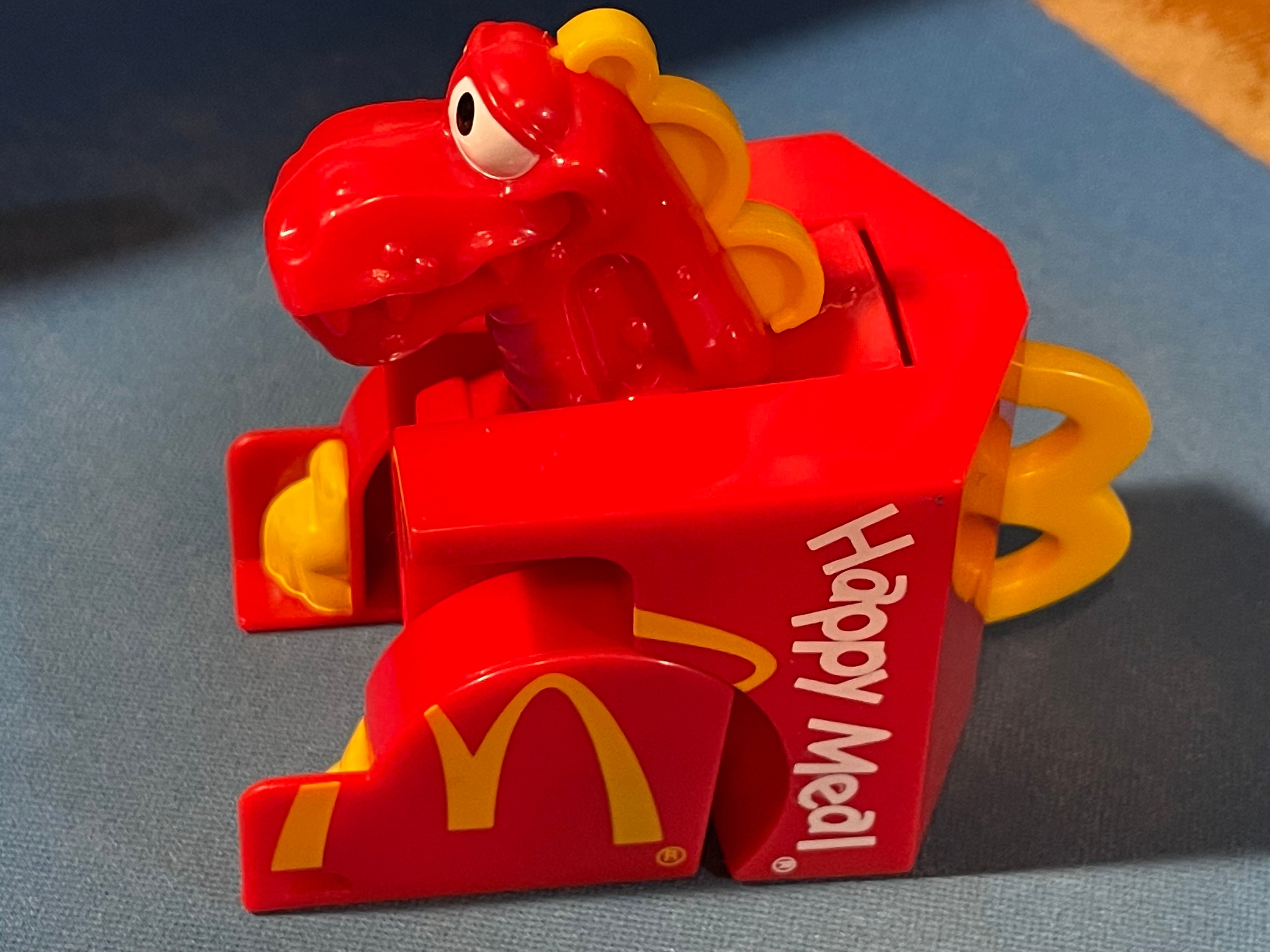 1990 Mcdonalds Happy Meal O-don Food Red Dinosaur