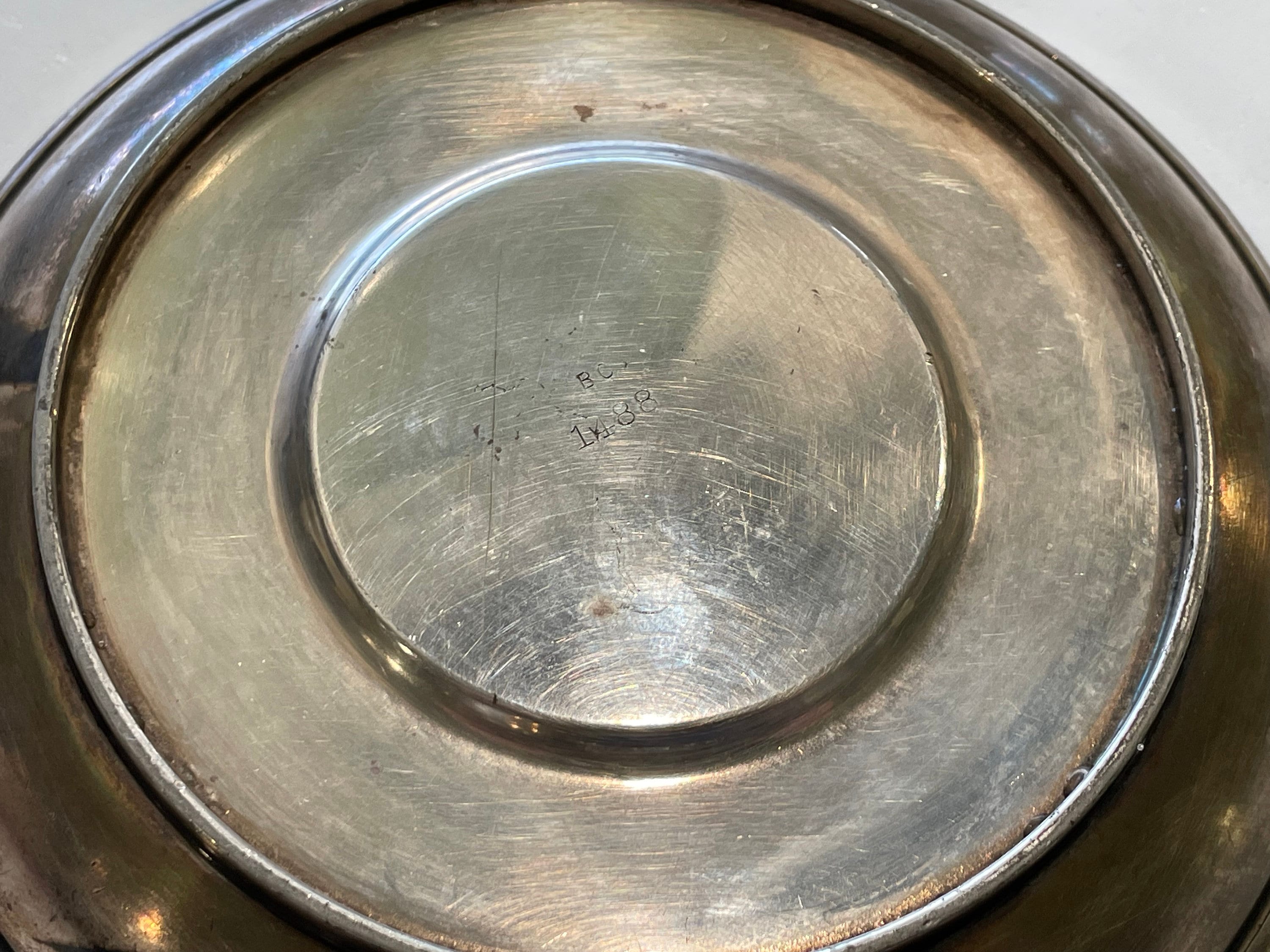 [宅送] Antique Quadruple Wilcox No. 1488 Silverplate Etched Cup and アンティーク雑貨