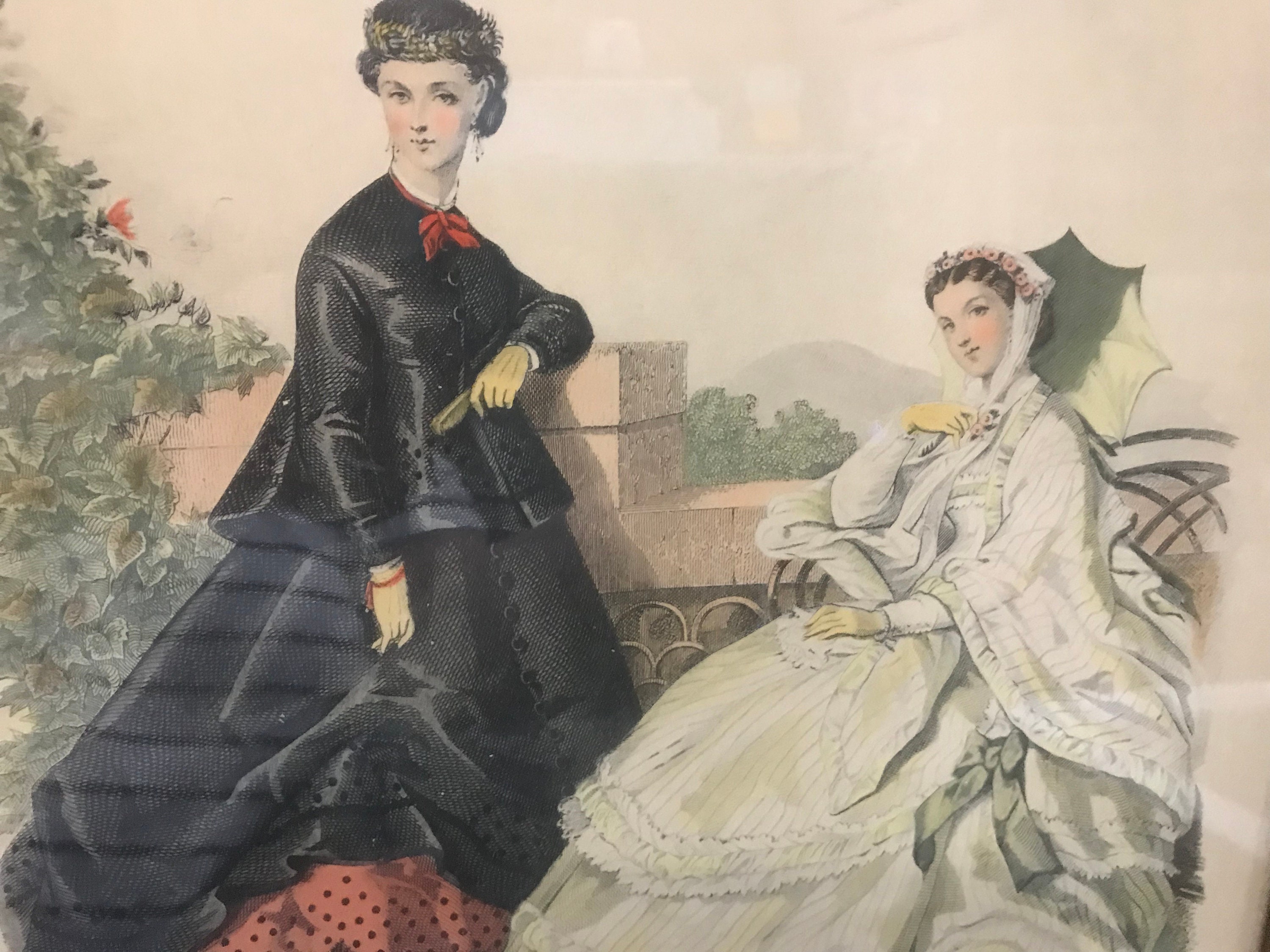 ラモード　イラスト　ファッションプレート　まとめ　パリ装飾美術館　トランプ　付 La Mode Illustree Leroy Imp Paris 11 X 14 Lithograph 1945 Era