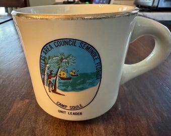 1960's Pinella's Area Council Camp Soule Unit Leader Boy Scouts Coffee Mug