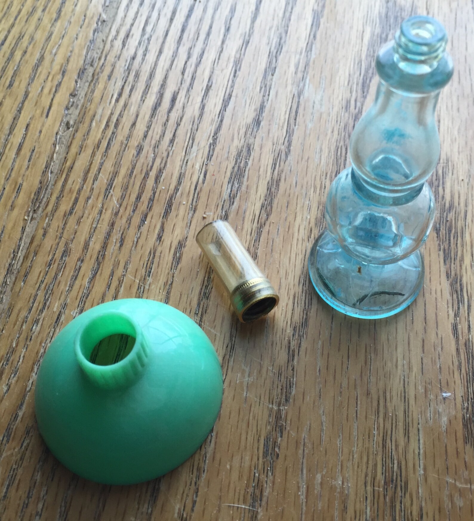 Vintage Lander Oil Lamp Perfume Bottle 4 1/4 Green Etsy