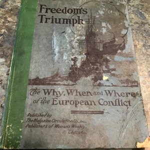 1919 Freedom&#39;s Triumph Rare Hardback &quot;The Why When and Where of the European Conflict
