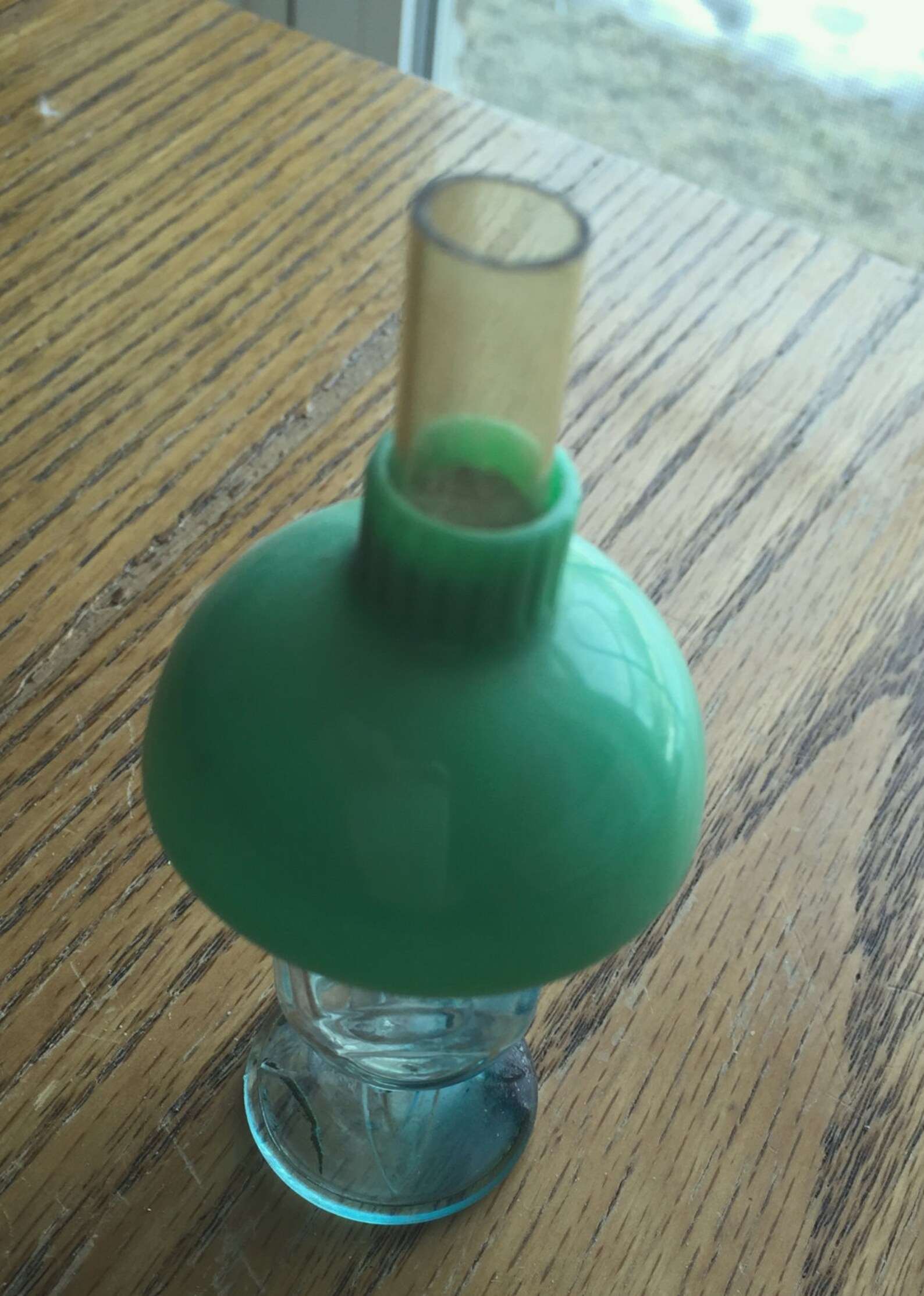 Vintage Lander Oil Lamp Perfume Bottle 4 1/4 Green Etsy