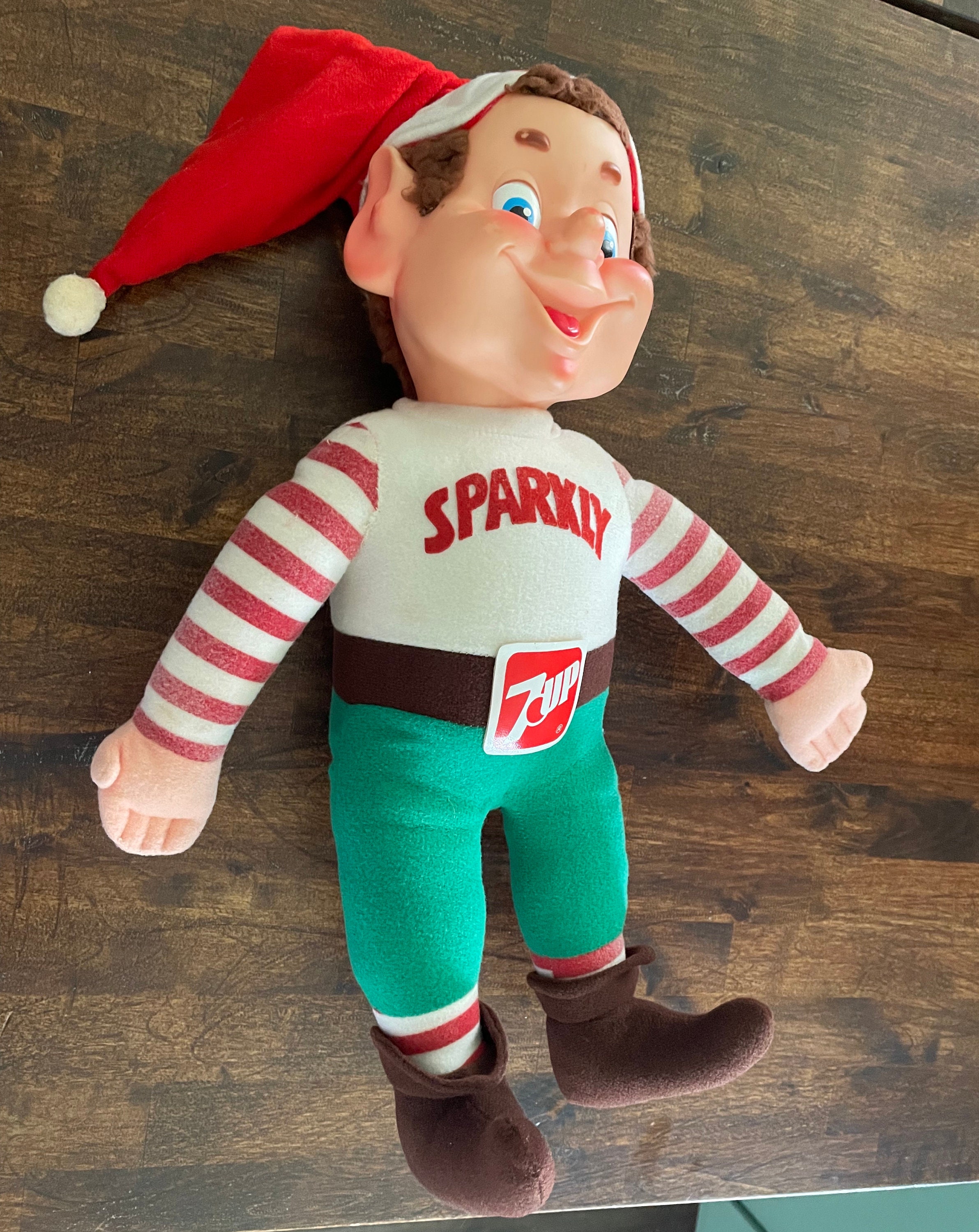 1983 Christmas Rubber Face 7UP Sparky Boy Elf - Etsy