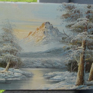 Mt Carmel California G Whitman Original Oil Painting Early 1900 Era