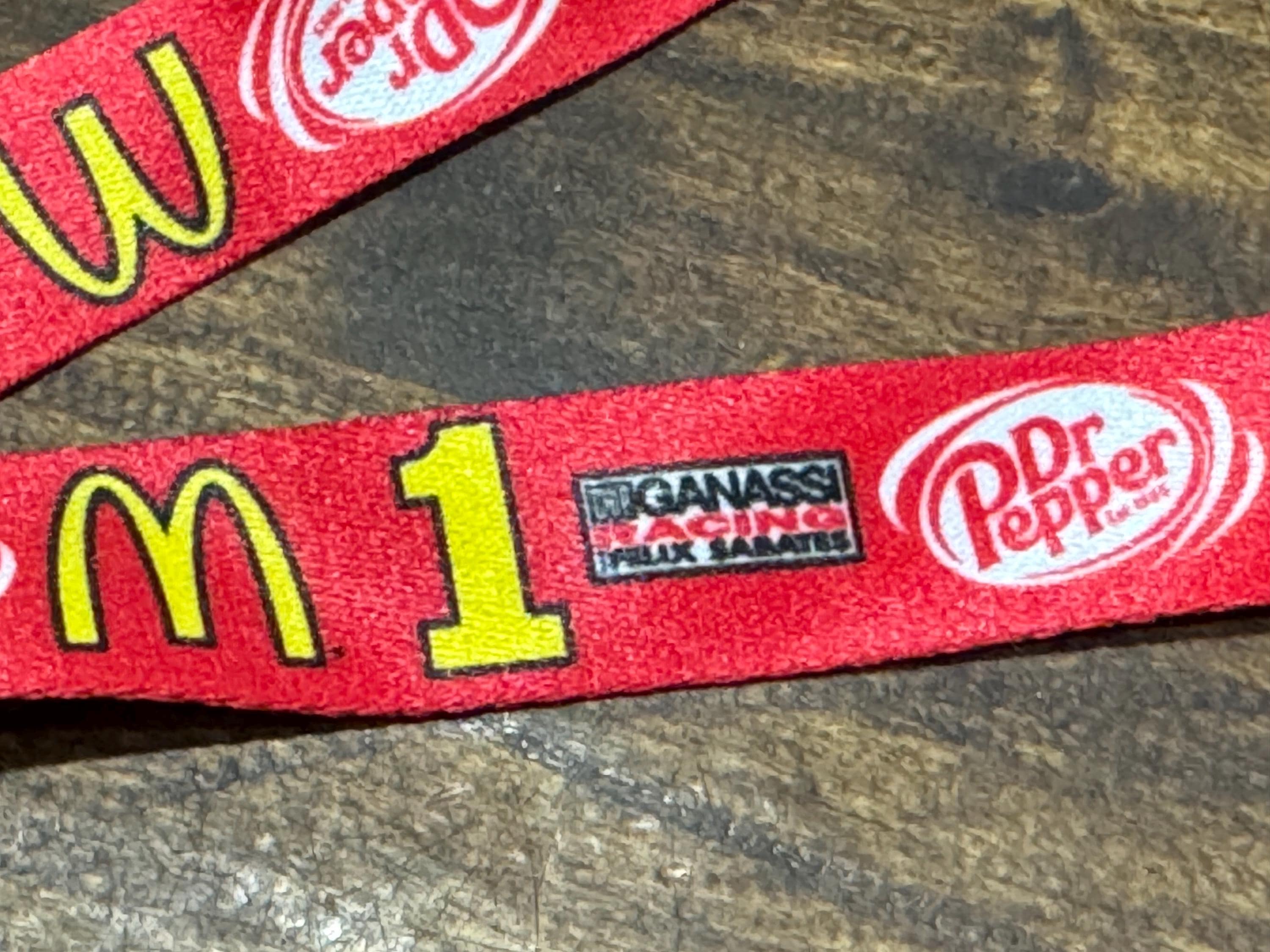 Vintage Felix Sabattes Ganassi Racing Lanyard Mcdonalds Dr Pepper
