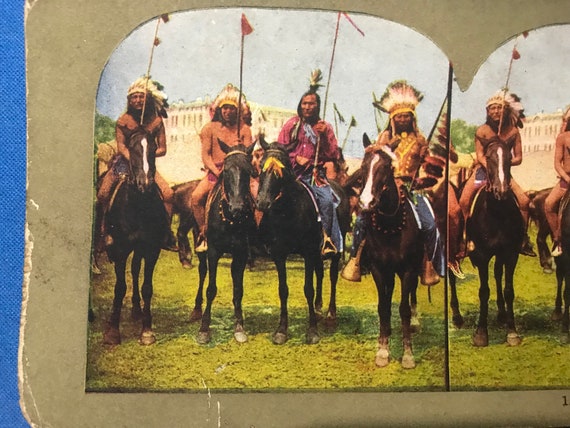 Vintage 1800 Era Native Americans Stereoview Card - Etsy