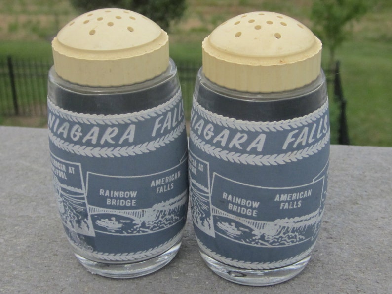 Canada Niagara Falls Salt and Pepper Shakers Vintage 1970 Era Etsy
