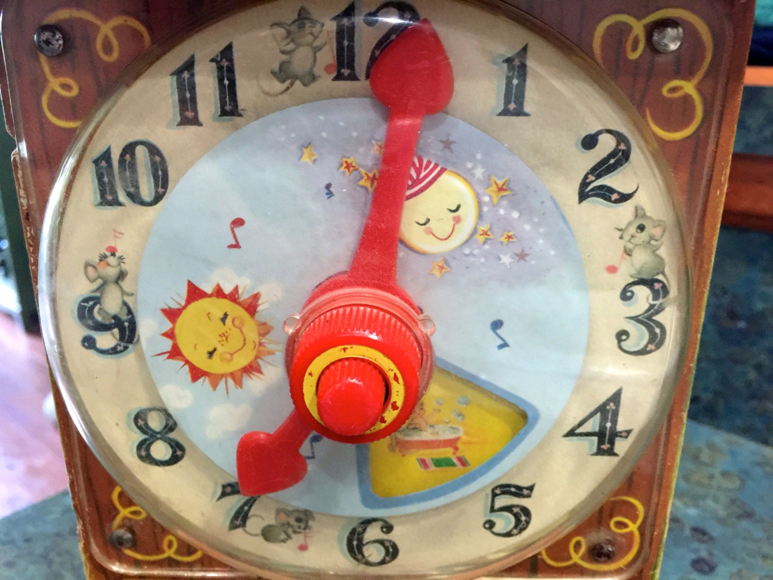 Fisher Price Music Box Tick Tock Clock 1962 Era Etsy