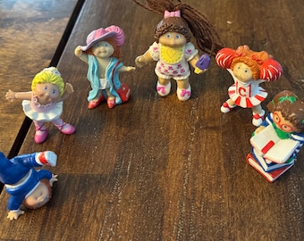 Qty of 6 1984-1985 Cabbage Patch PVC Dolls Cheereleader and More