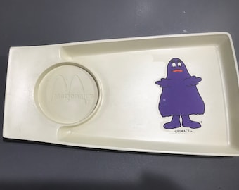 1970's McDonalds Grimace Character Cup and Food Tray