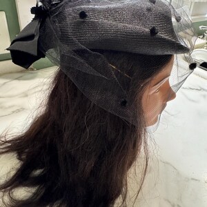 Bettmar vintage felt hot with a large bow and tulle s-l400.jpg main image 3