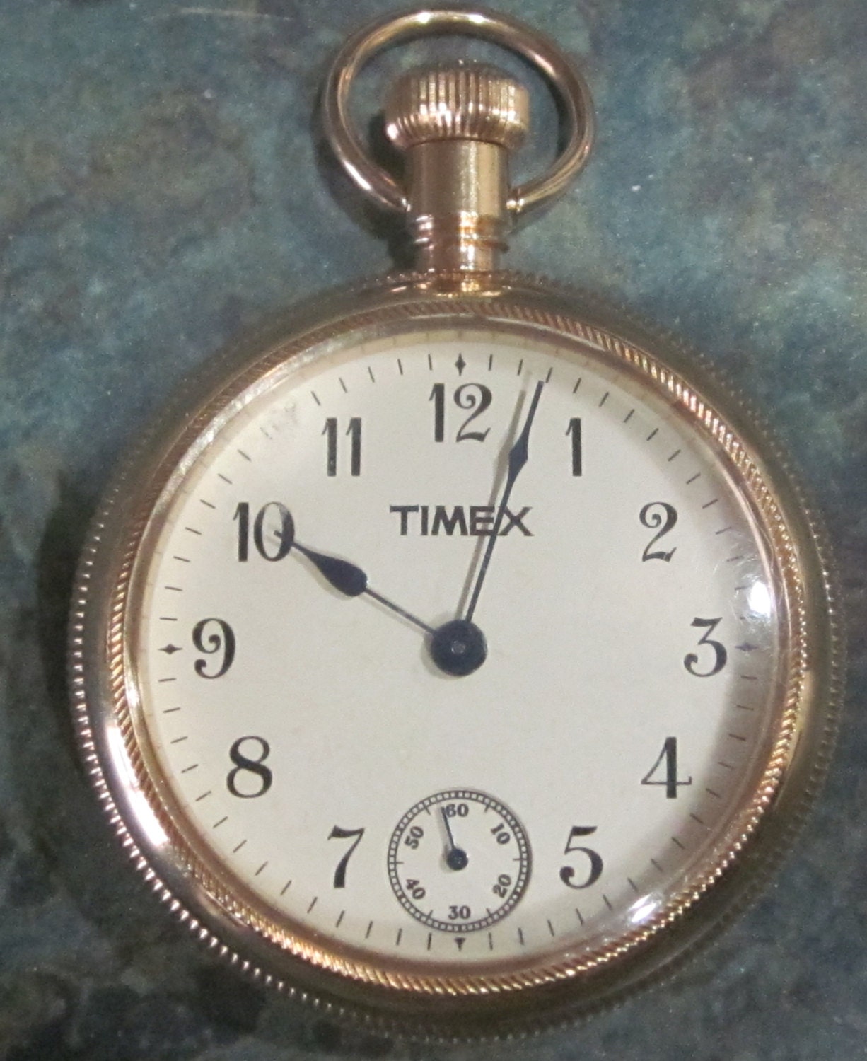 Timex Pocket Watch Gold Tone 1970's Etsy
