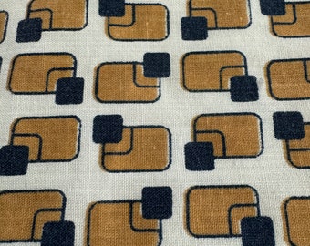 1990's Designed Blue, Tan and White Double Flat Sheet by Morgan Jones