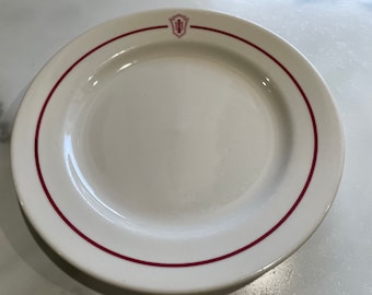 Rare Vintage Indiana University Homer Laughlin Restaurant Cafeteria I U 7 " Plate