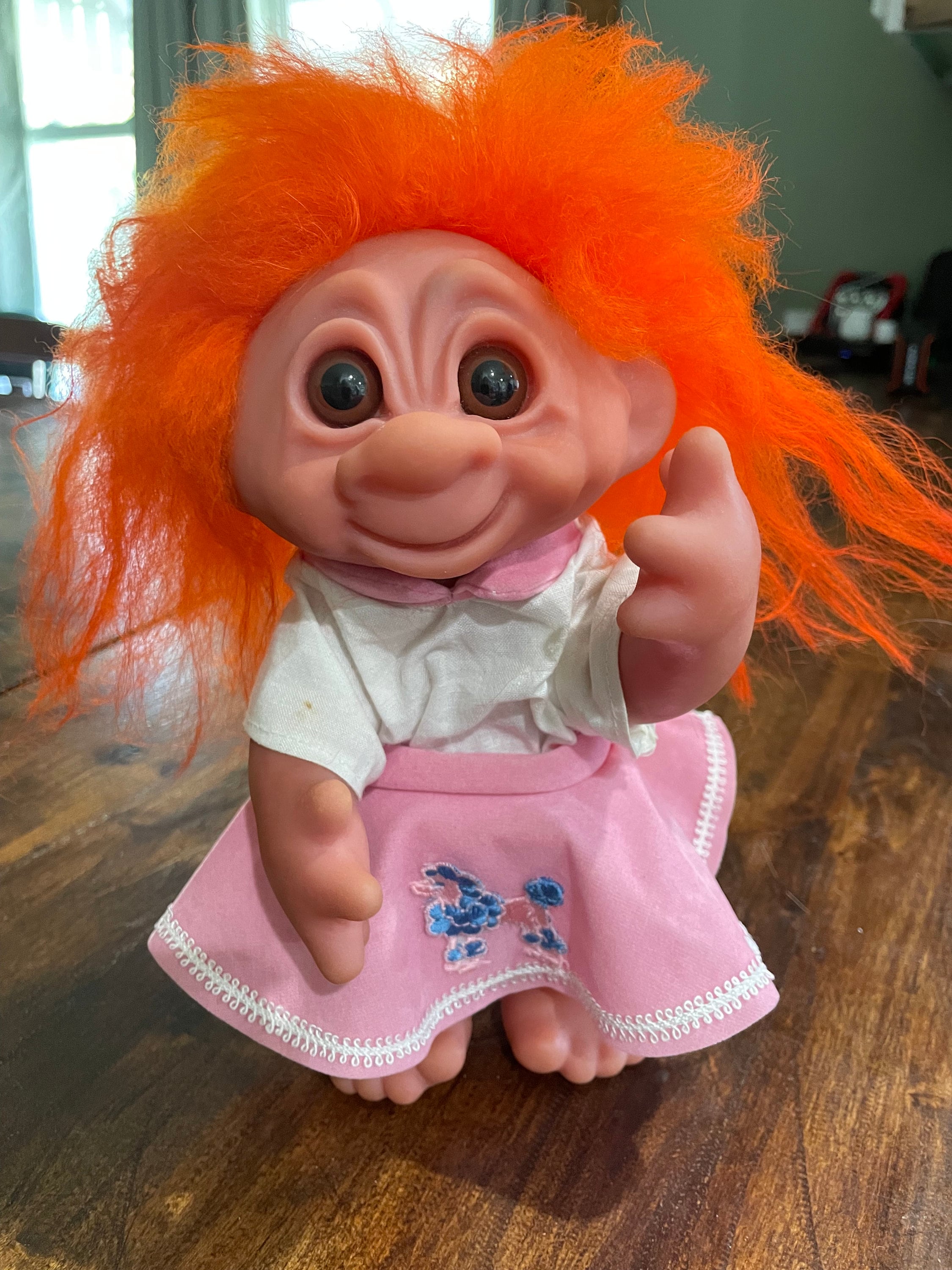 1977 Original Thomas Dam Denmark Poodle Skirt Troll 9 Inch RARE