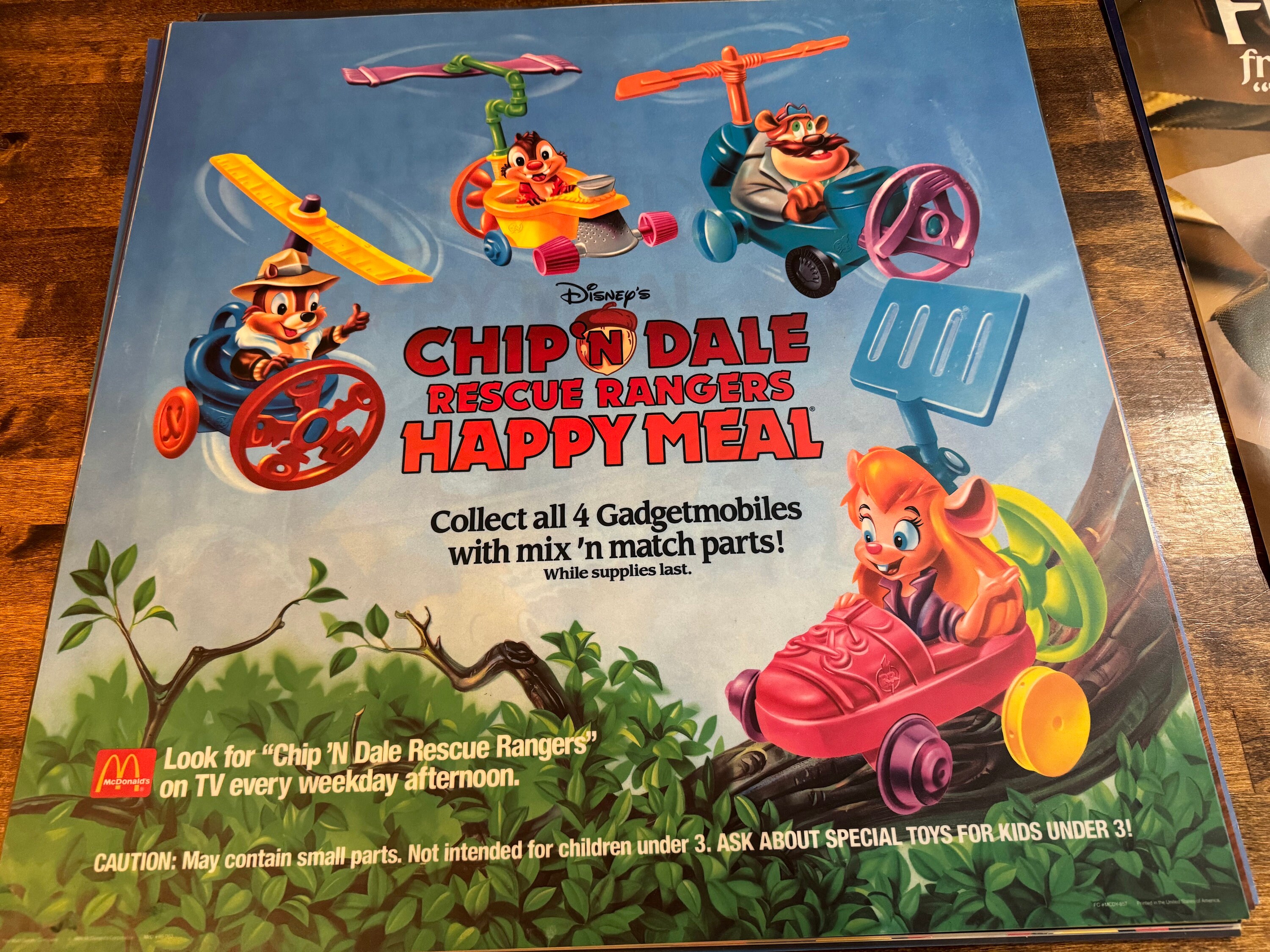 1989 Very Rare Mcdonalds Chip N Dale Translite - Etsy