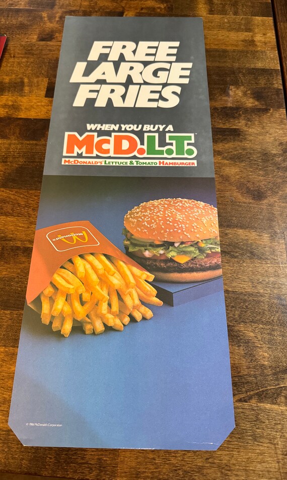 1986 Rare Mcdonalds Mcdlt Translite - Etsy