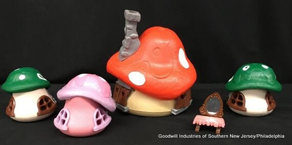 Lot Vintage Schleich : Le Moulin à Vent Des Schtroumpfs, Peyo, 1978-1981