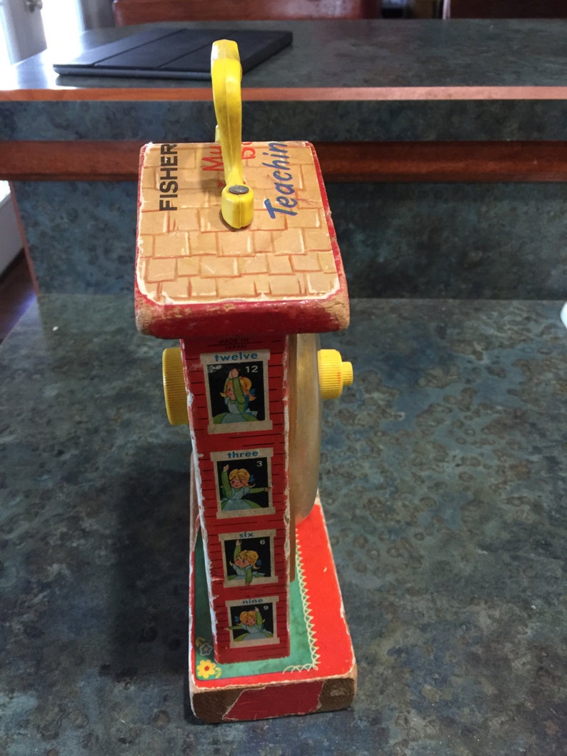 Fisher Price Music Box Tick Tock Clock 1968 Era Etsy