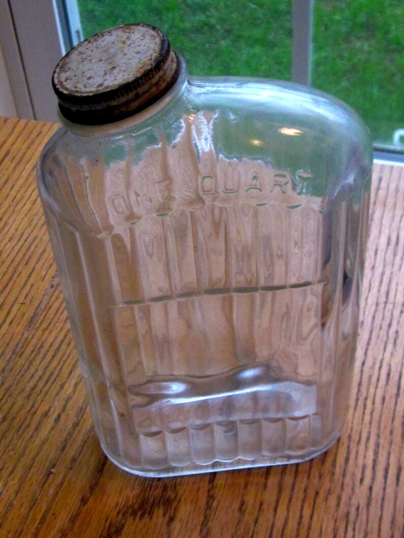 Anchor Hocking One Quart Water Refrigerator Bottle 1950 Era Etsy