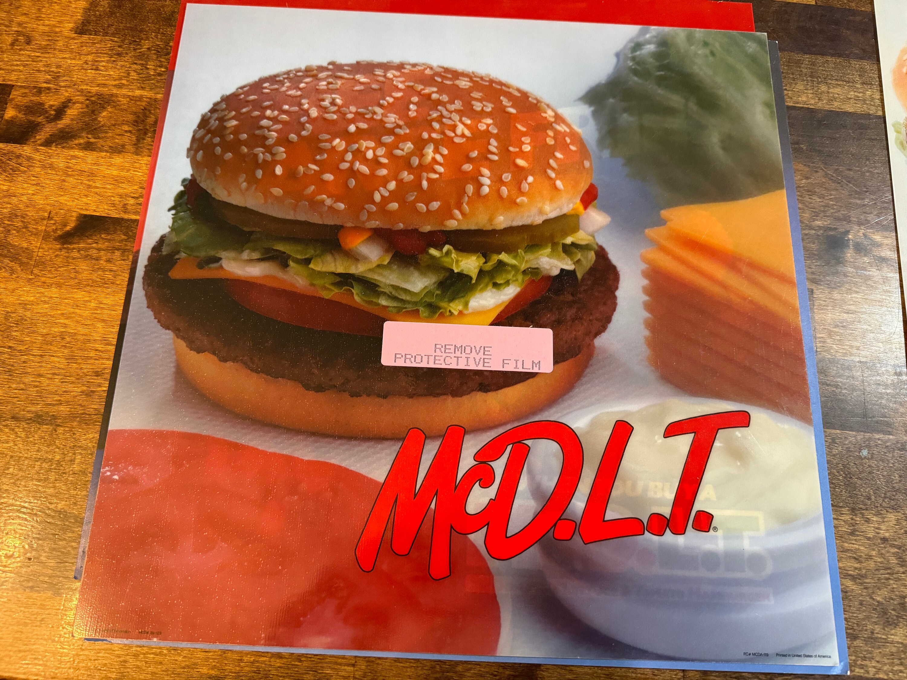 1985 Very Rare Large Mcdonalds Mcdlt Translite - Etsy