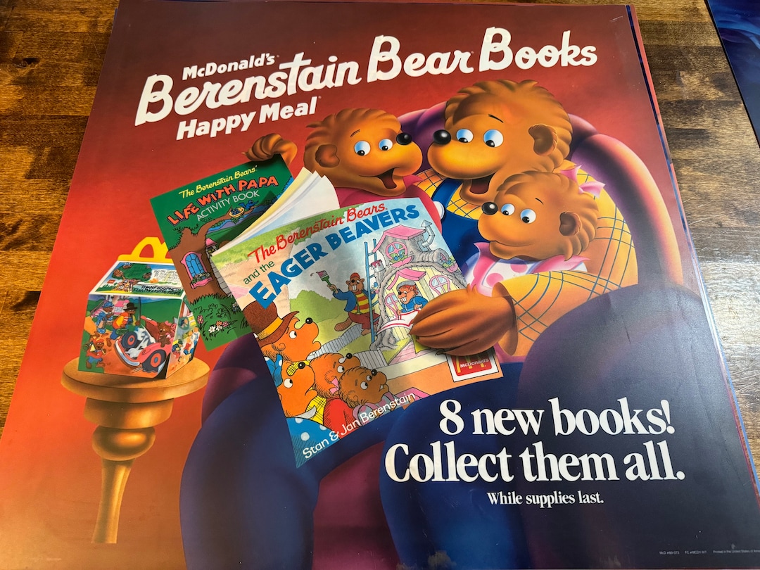 1989 Very Rare Mcdonalds Berenstain Bears Translite - Etsy