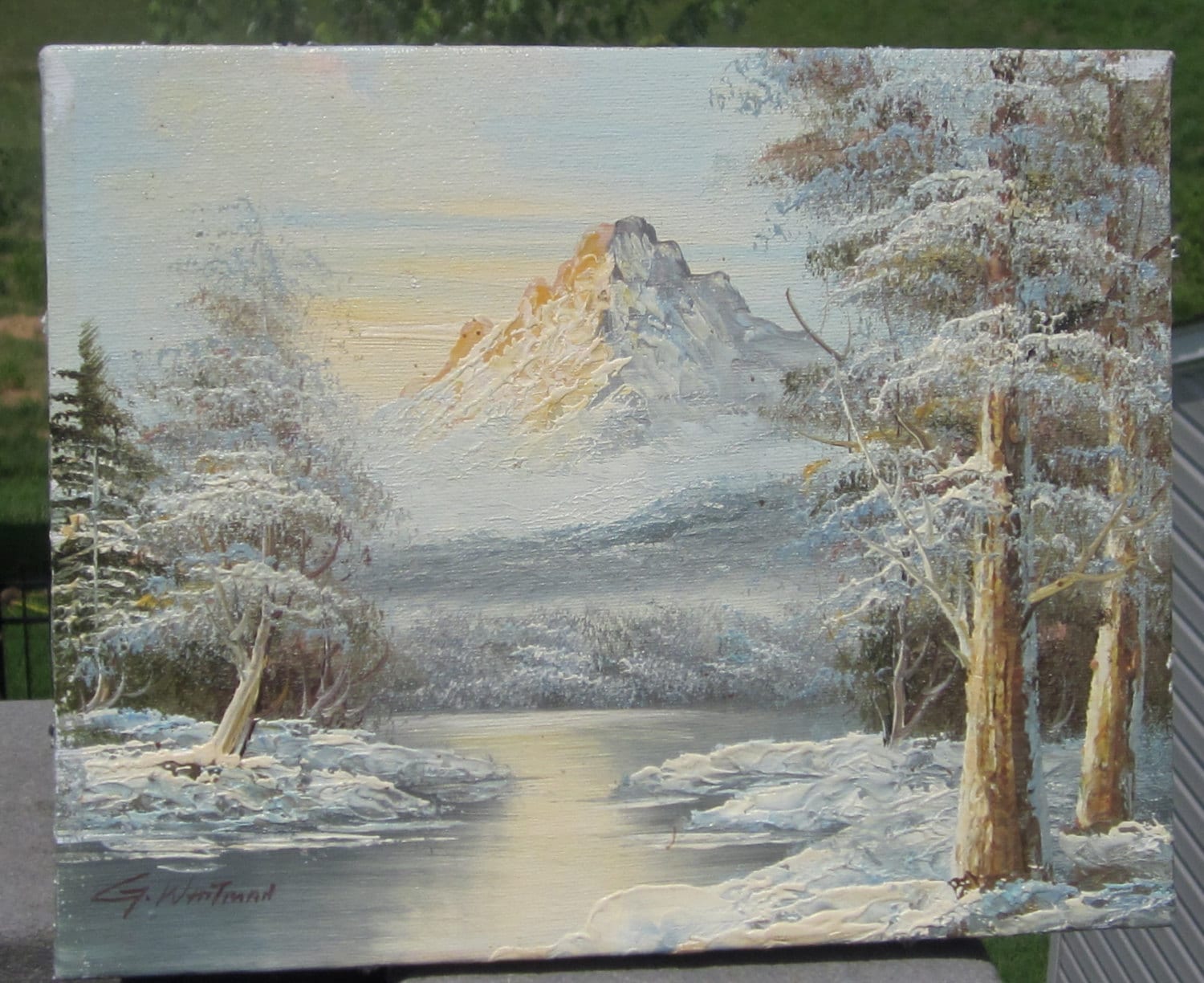 Mt Carmel California G Whitman Original Oil Painting Early 1900