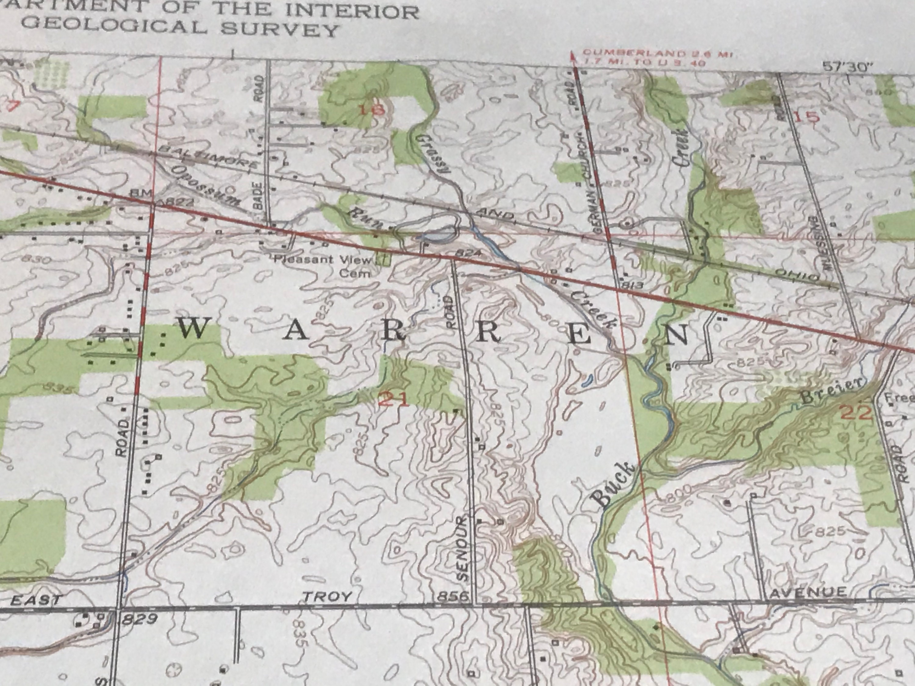 Vintage Acton Indiana 19501953 U S Geological Survey Etsy UK