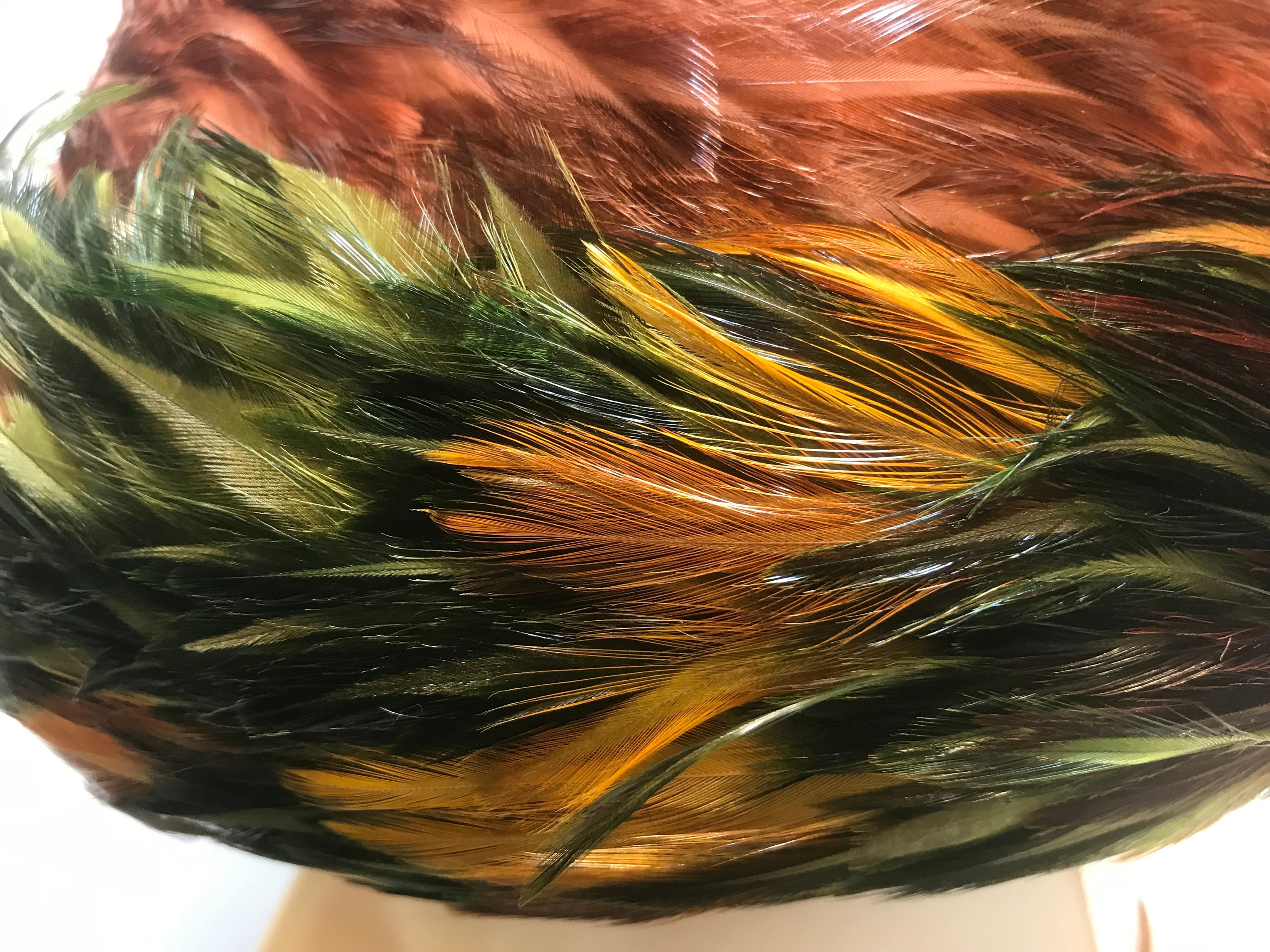Lazarus Paris Cloche Hat Vintage Vibrant Wild Colors Lazarus Paris Cincinnati Bird  main image 2